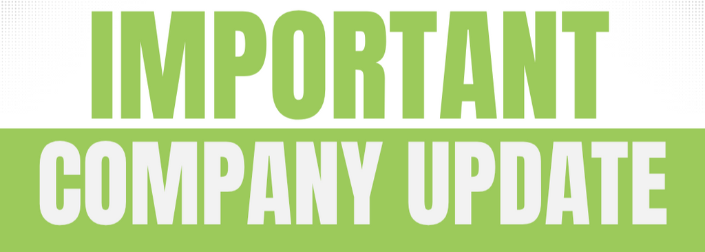 Temporary warehouse closure between September 18th, 2026 to October 2nd, 2026 for annual inventory, cleanup, and vacation!