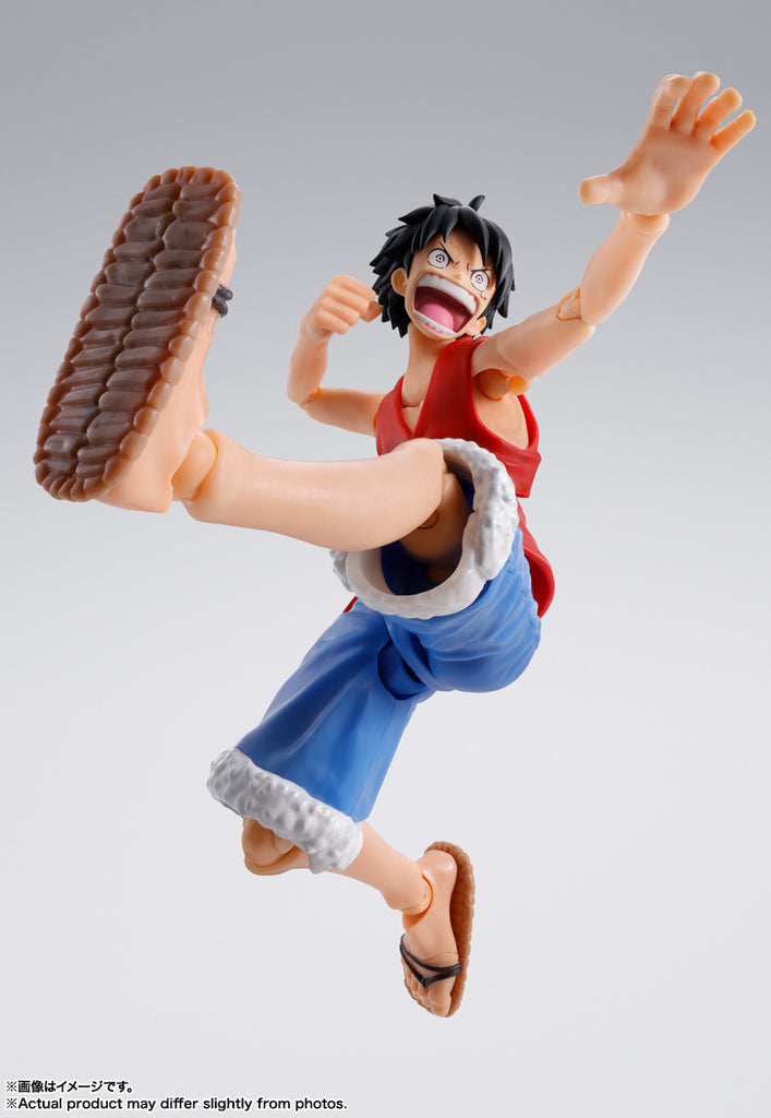 Figura Monkey D. Luffy – Tamashii Nations World Collectable – 7,5 Cm, PVC/ABS, Action Figure Poseable One Piece
