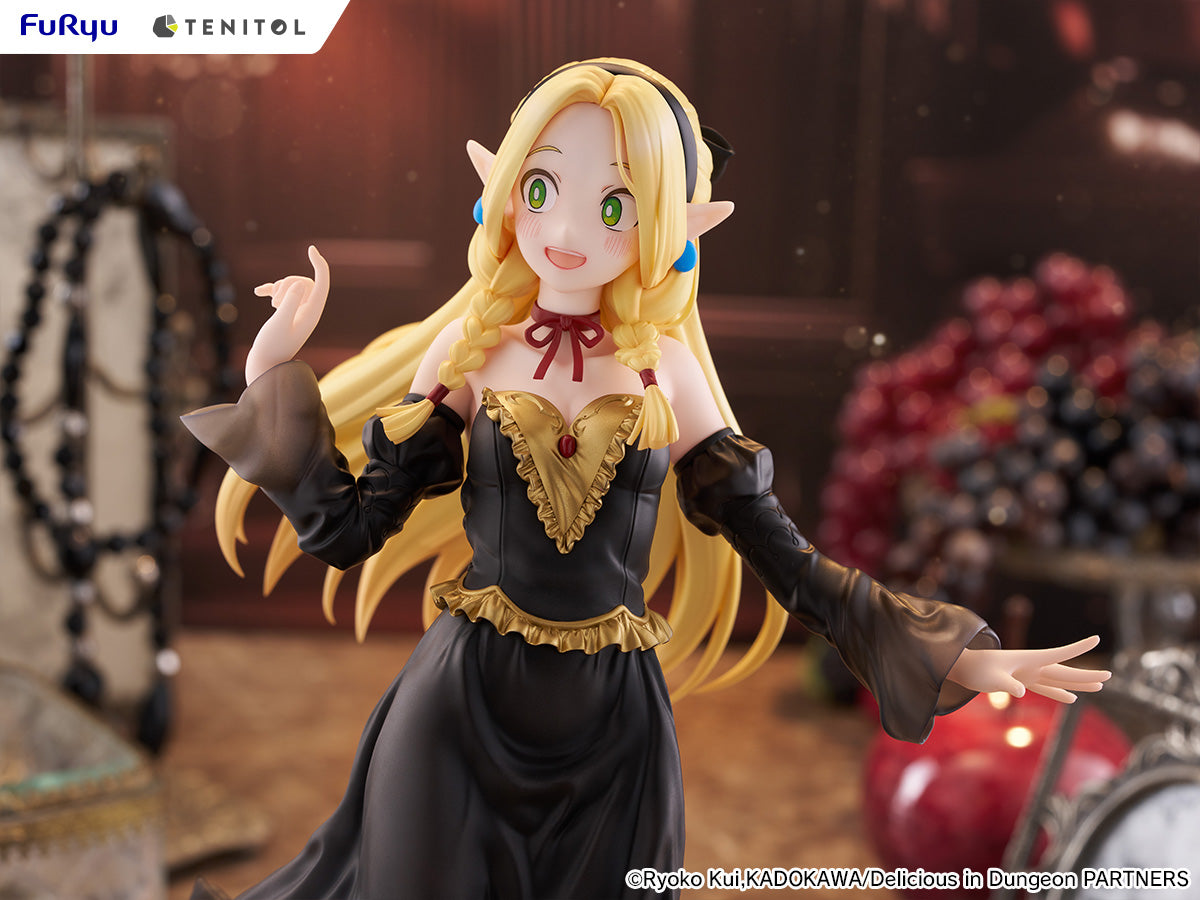 marcille black dress Donato Cosplay Costume Set with Headscarf Sleeves and Ears has an original design just for Furyu Delicious in Dungeon Marcille Labyrinth