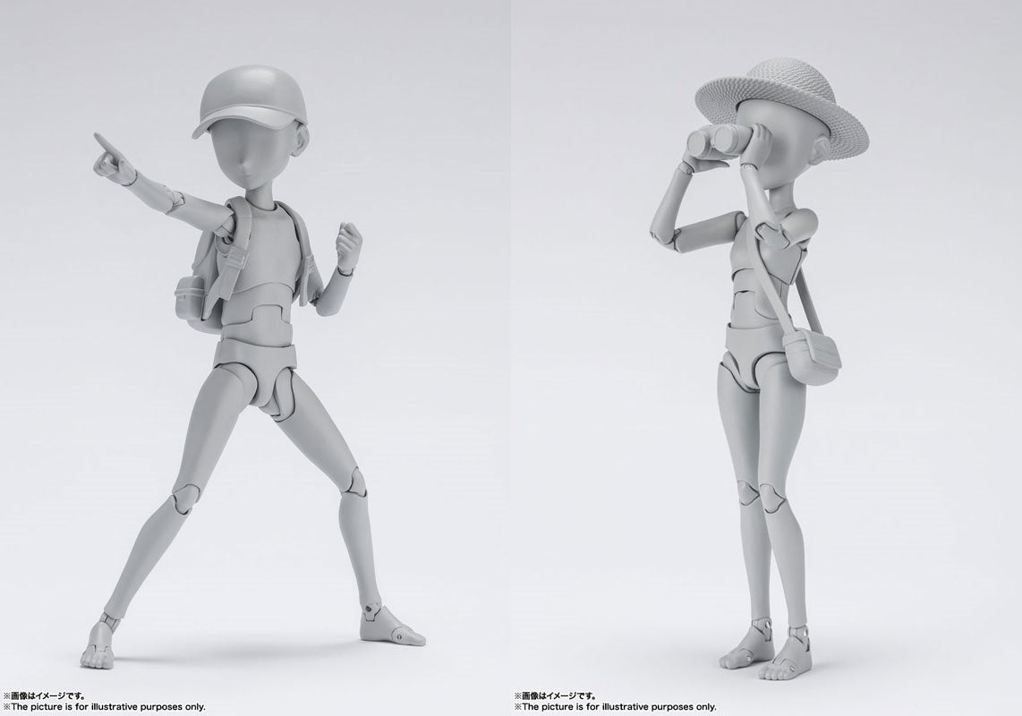 S.H.Figuarts Body Kun & Body Chan -Ken Sugimoril- Edition DX Set (Gray Color Ver.) Bundle