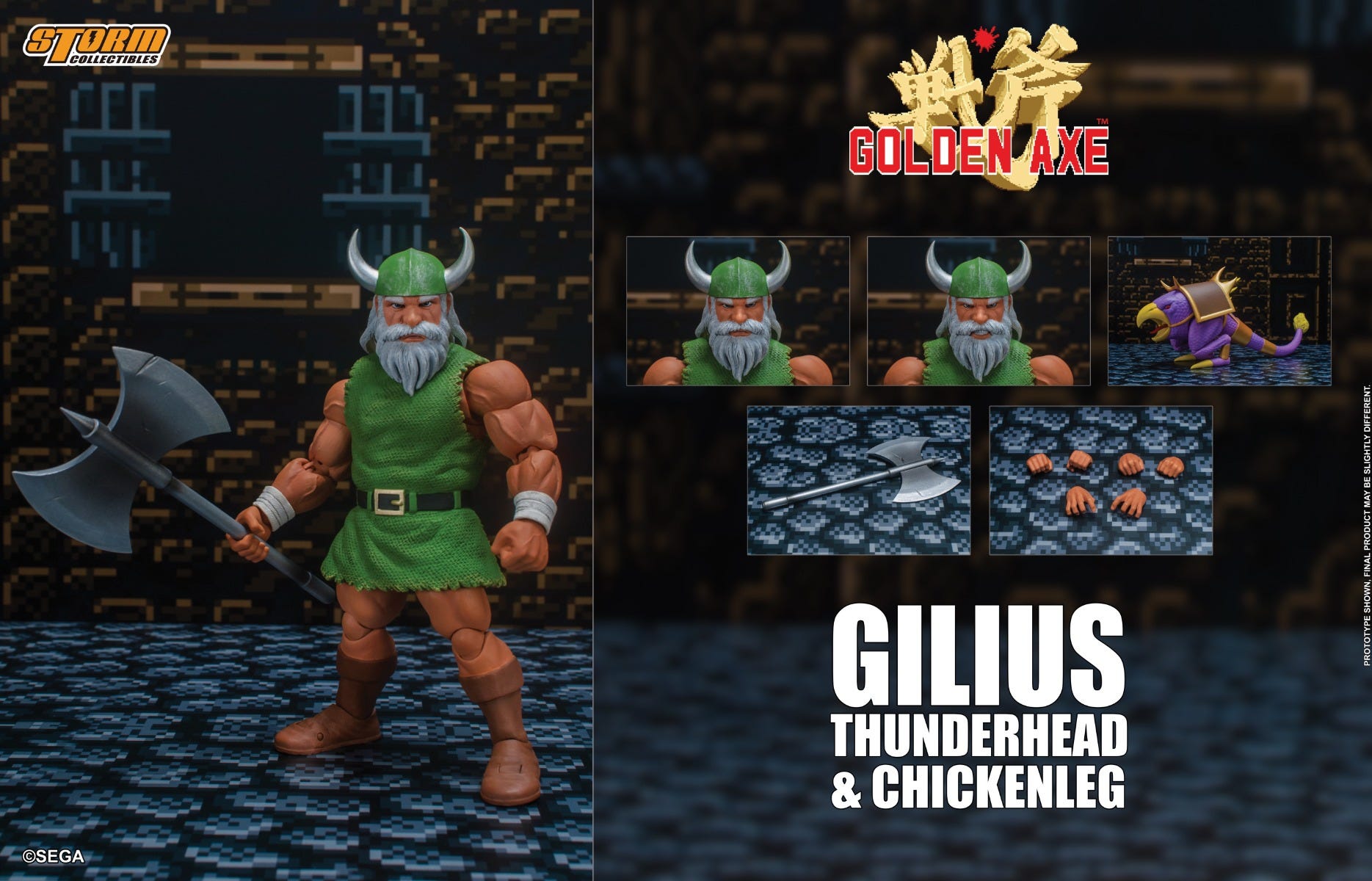 Gilius Thunderhead & Chicken Leg 1/12 Action Figure