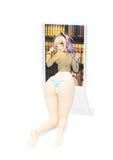 Cell Phone Girl Mobile Stand: Blue-White Pantie